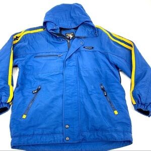 Descente men’s ski jacket blue yellow sz L